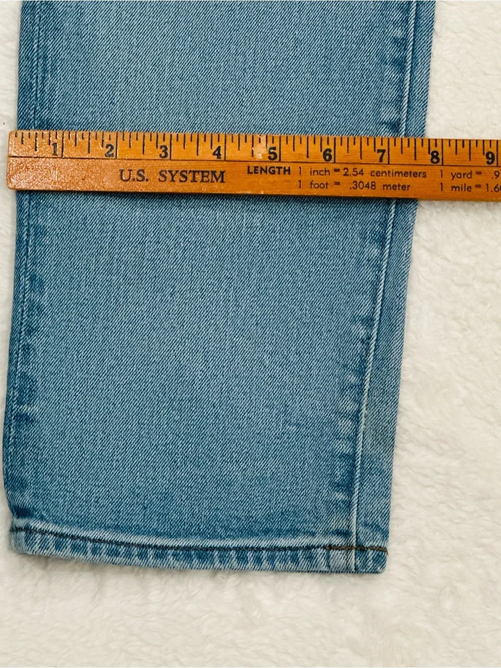 J.Crew 770 Stretch Straight Fit Men's Jeans 31x32 Light Wash Blue Denim F4073